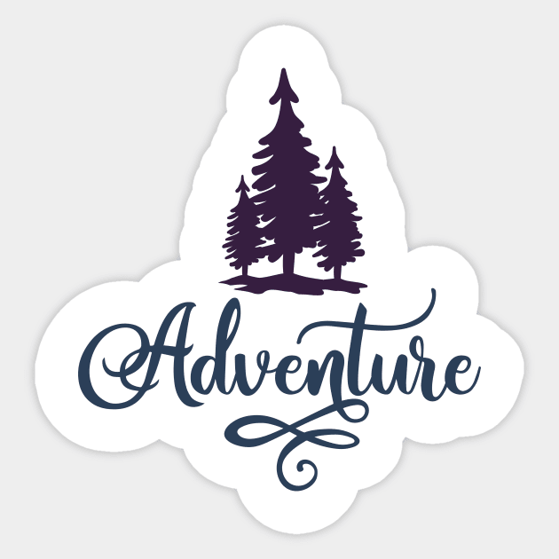 Adventure Sticker by Ombre Dreams